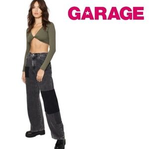 Garage Street Wide Leg Patchwork Jean